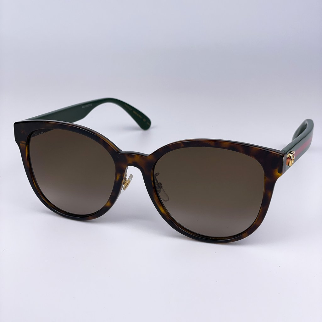 Brand New Gucci Gg0854sk 003 Cat Eye Havana Gradient Women Sunglasses